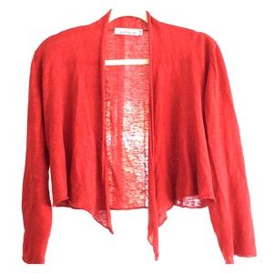 Cut Loose cropped linen cardigan size S/M, coral